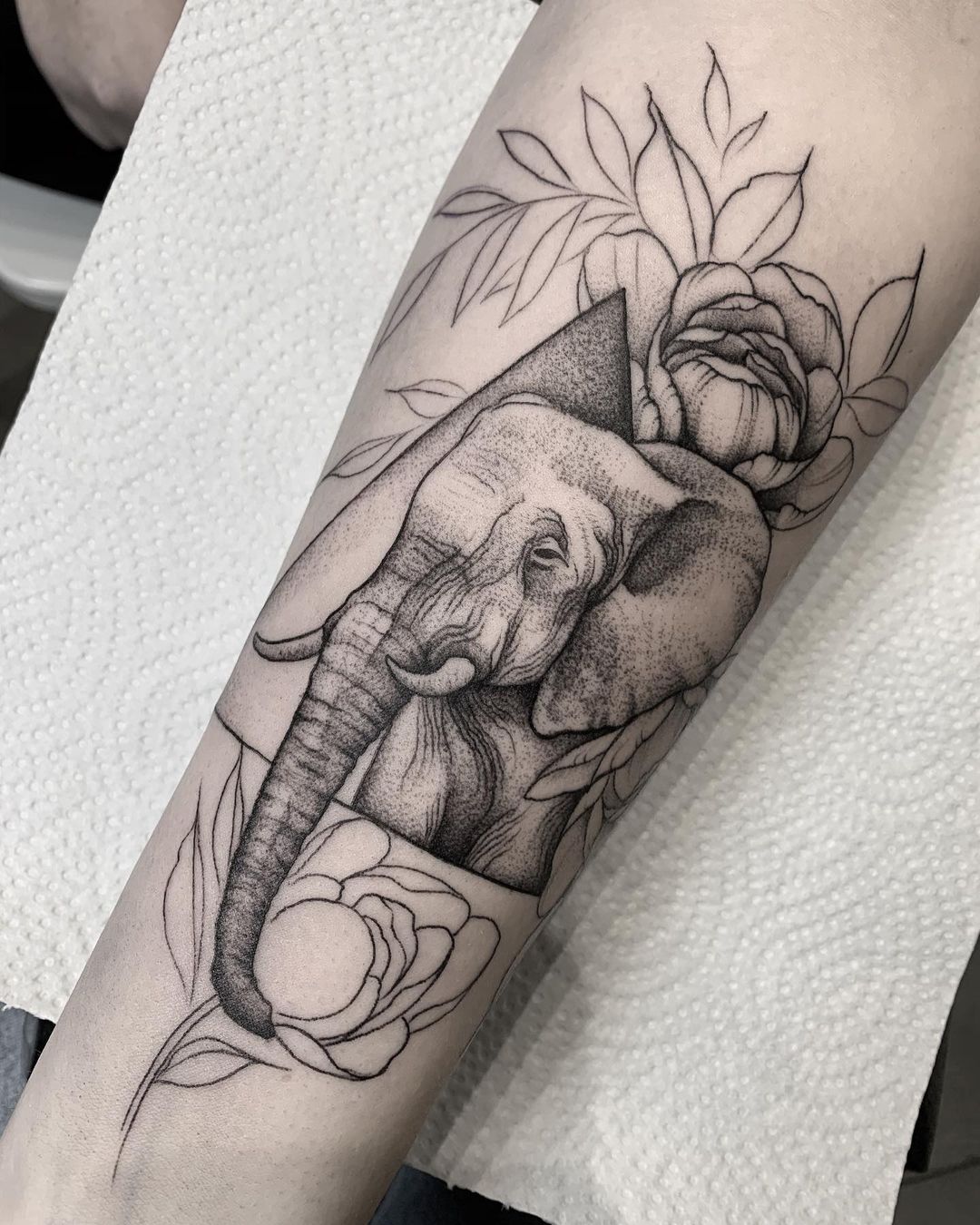 Tatuaje de Elefante Dimensional