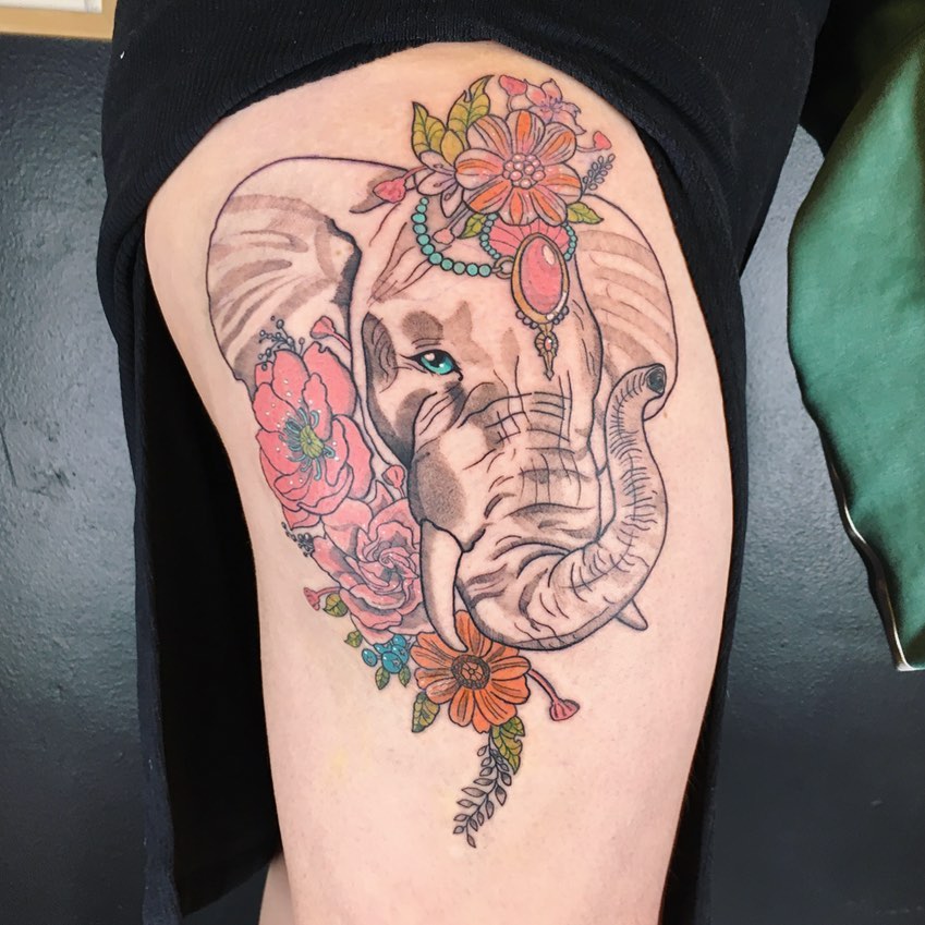 Tatuaje de elefante significativo