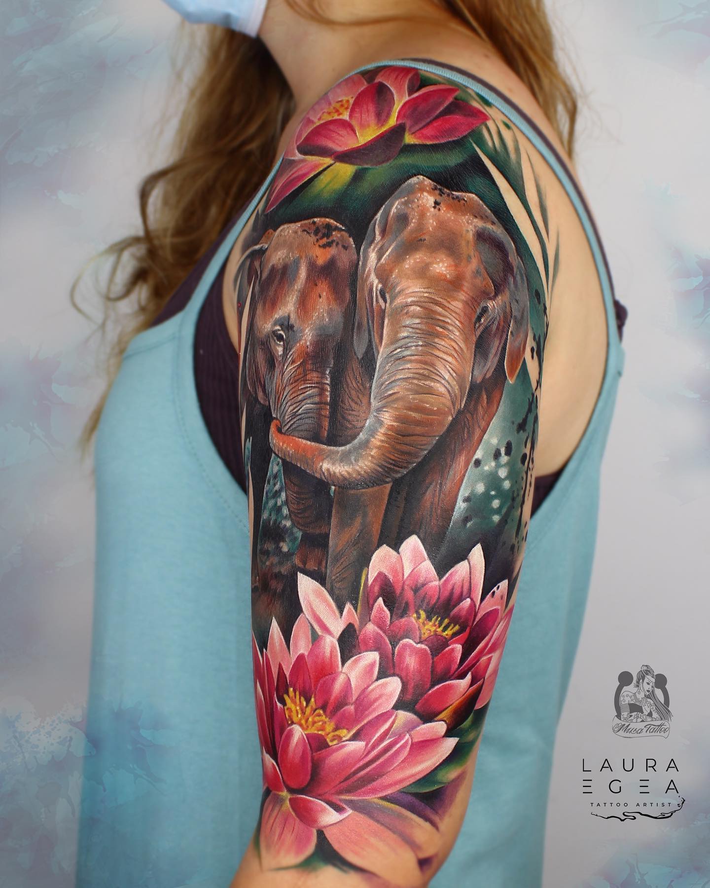 Tatuaje de Elefante Vivo
