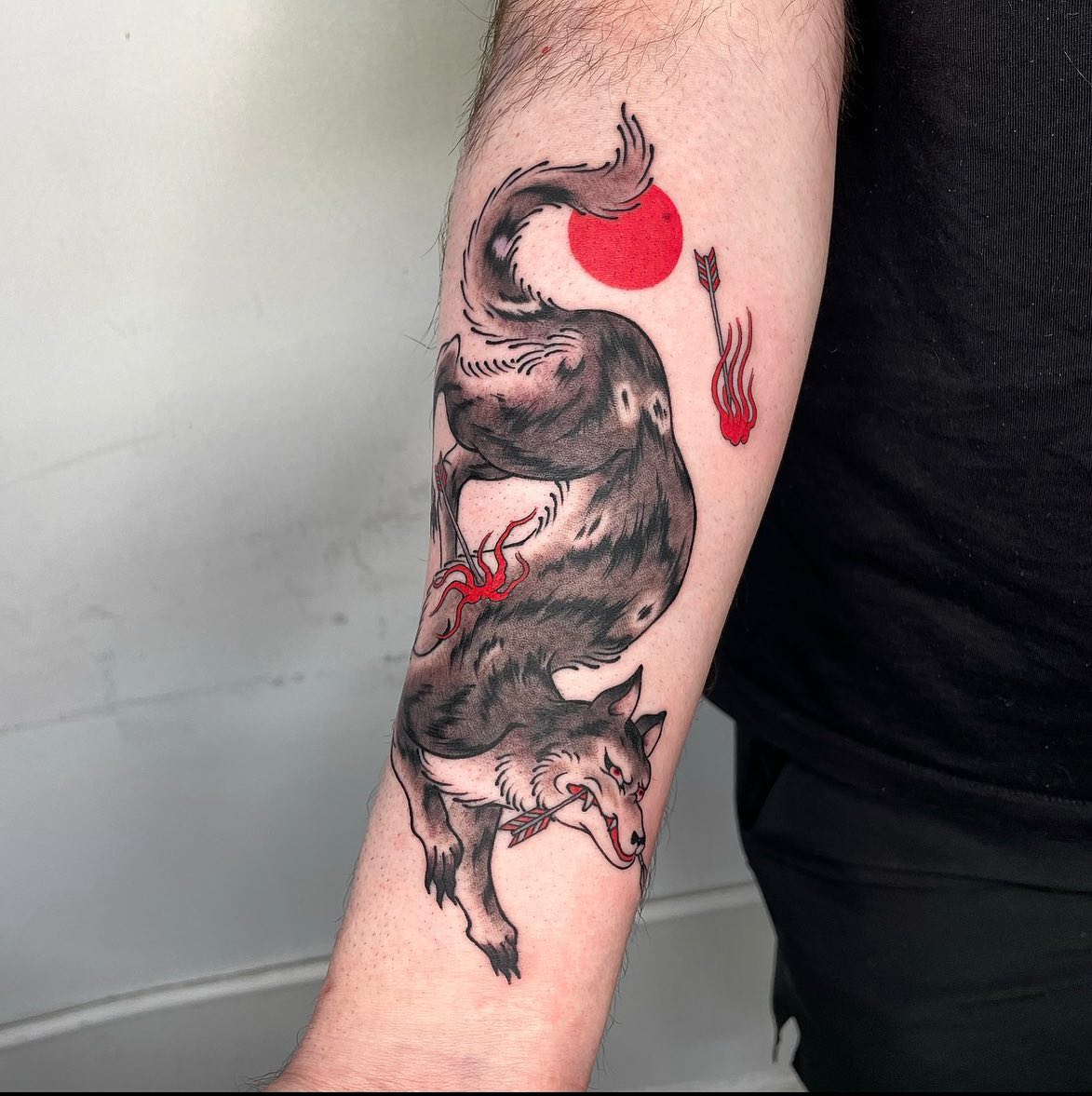 Tatuaje de lobo marginal