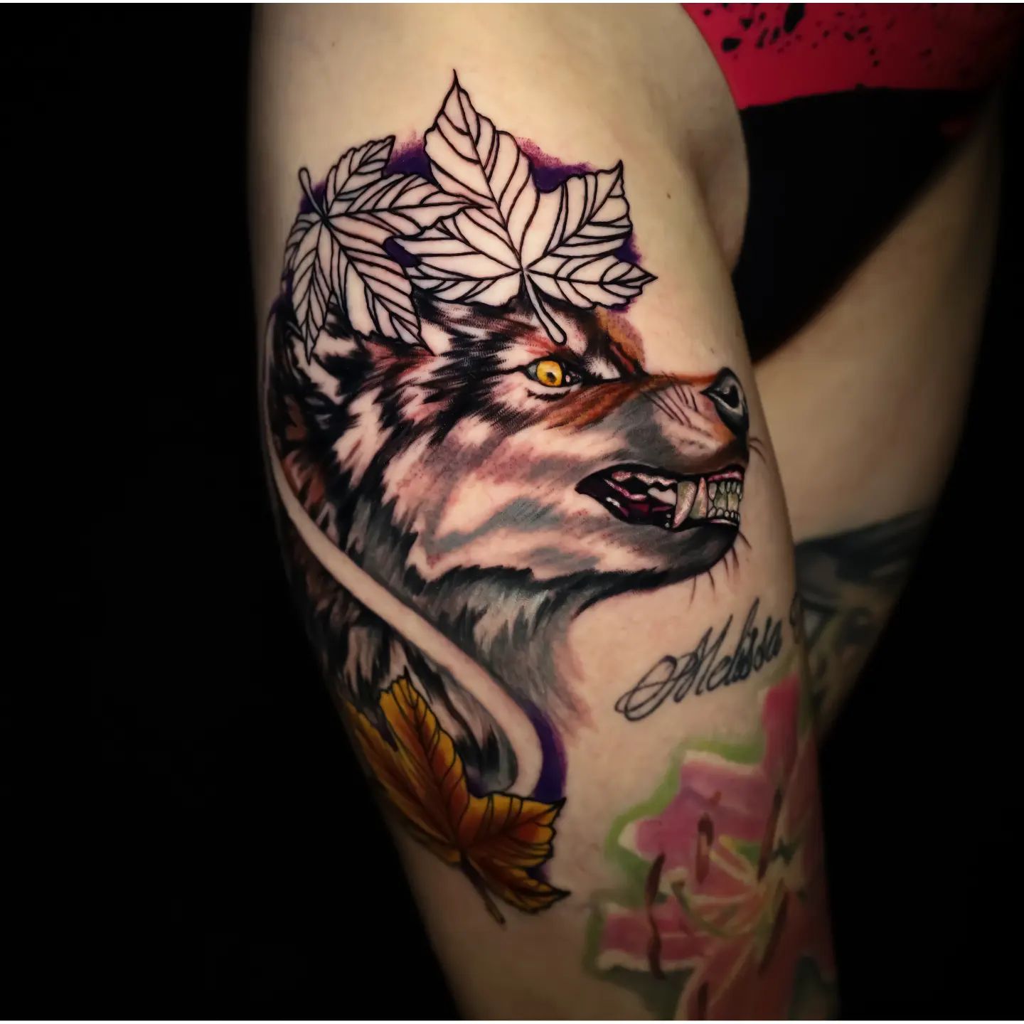 Tatuaje de Lobo Tradicional