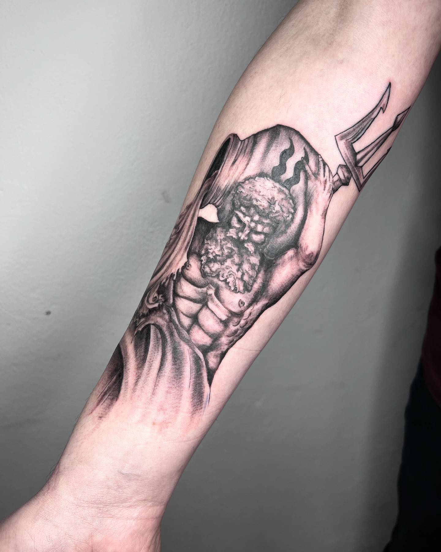 Tatuaje de Poseidón y Acuario