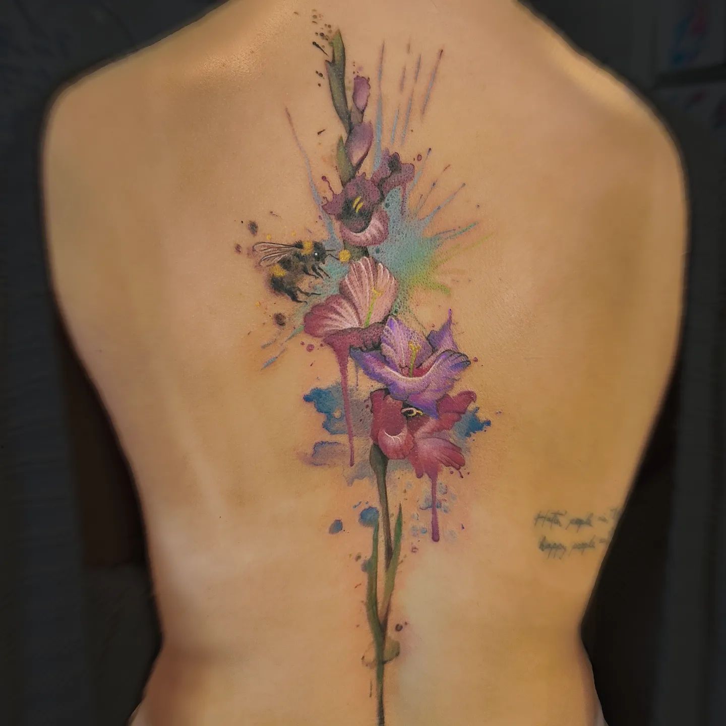 Flor de gladiolo Tatuaje de espina
