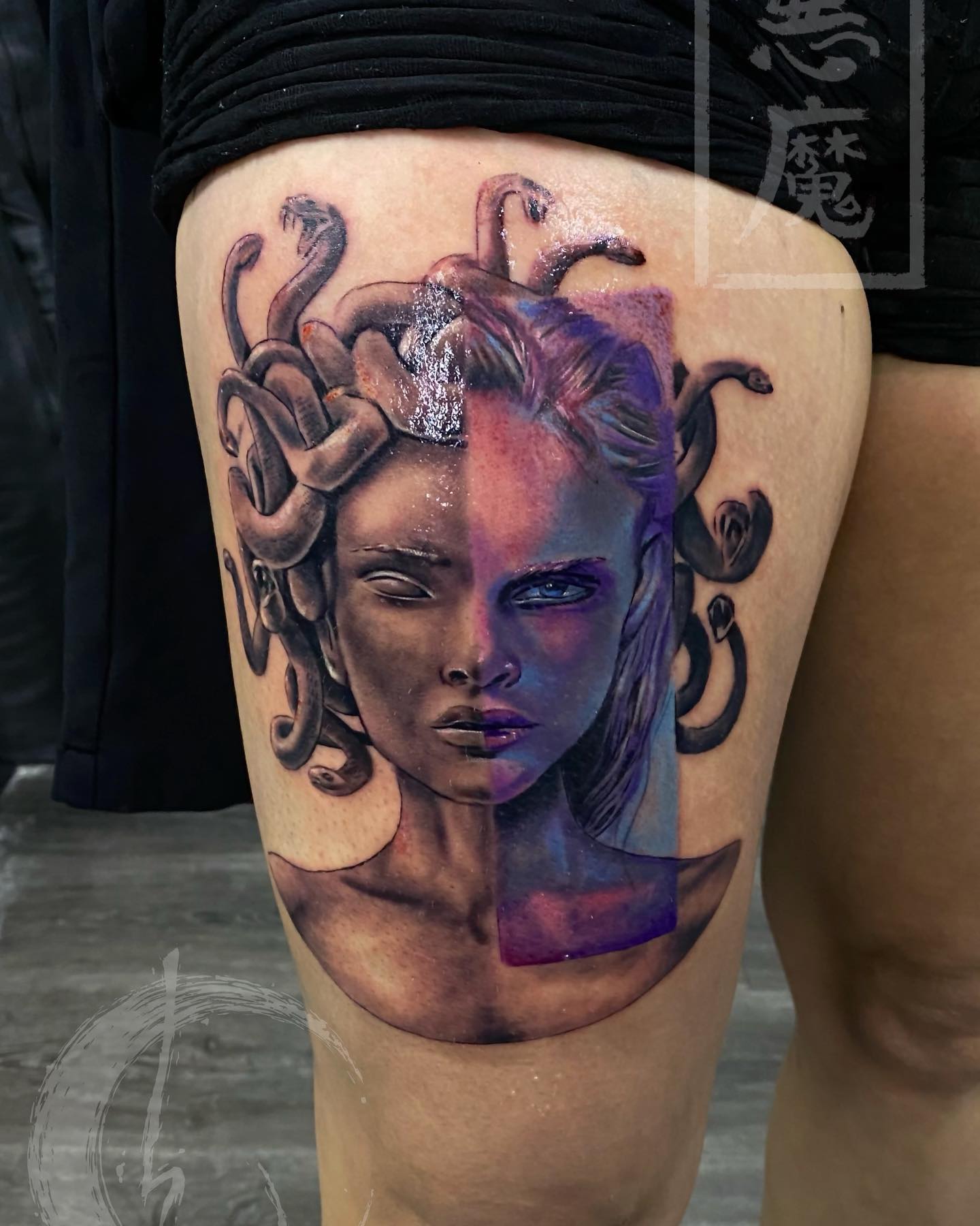 Tatuaje de Medusa de Dos Caras