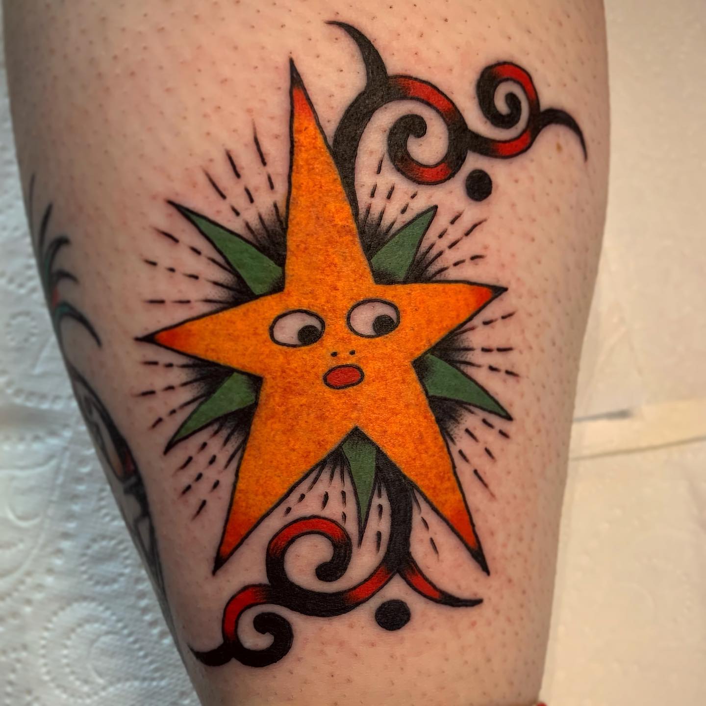 Arte Tradicional Tatuaje de Estrella