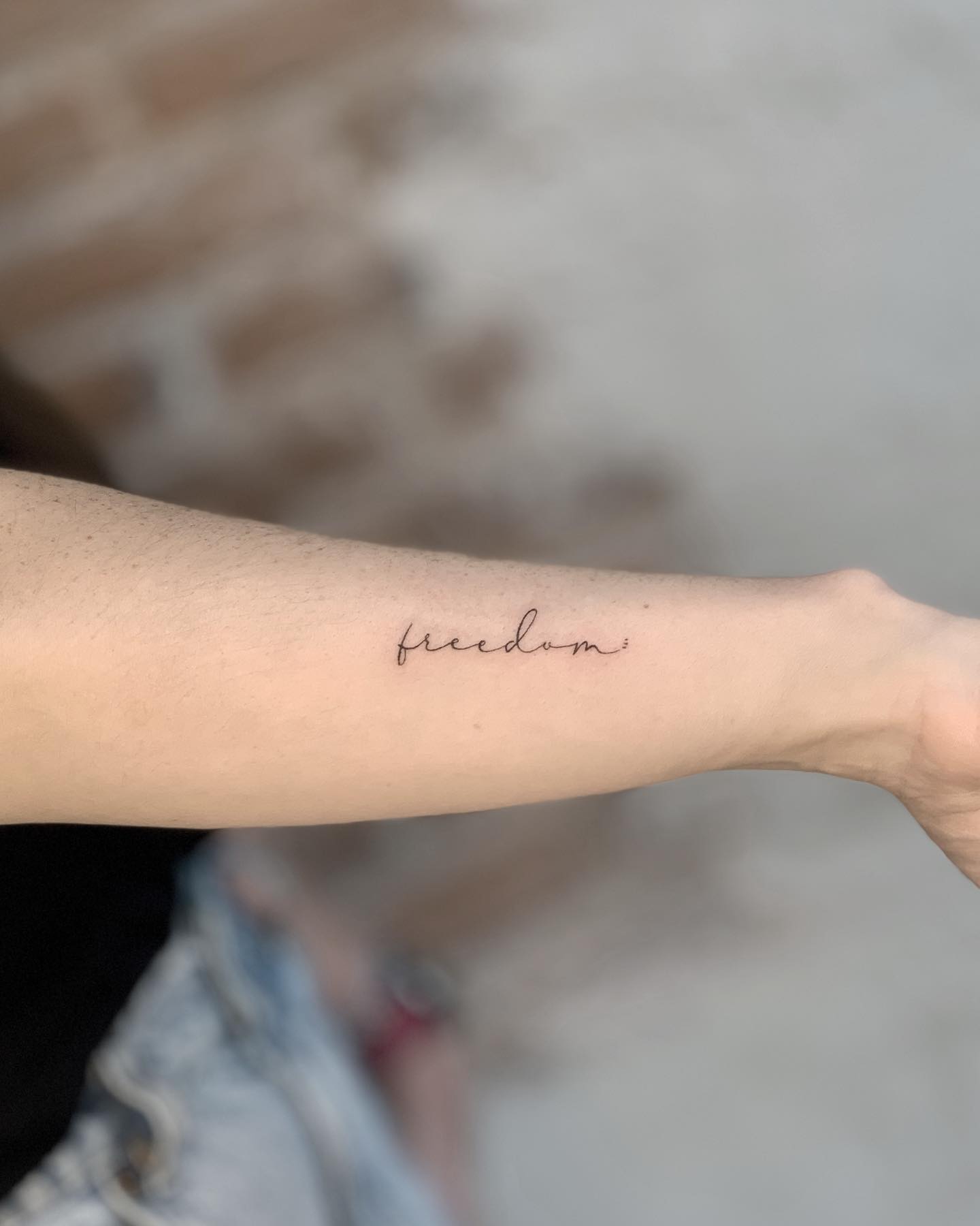 Libertad Tatuaje de una sola palabra