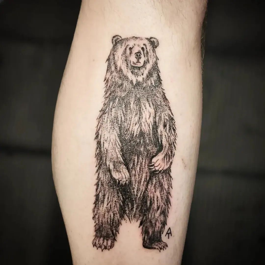 Tatuaje de pata de oso