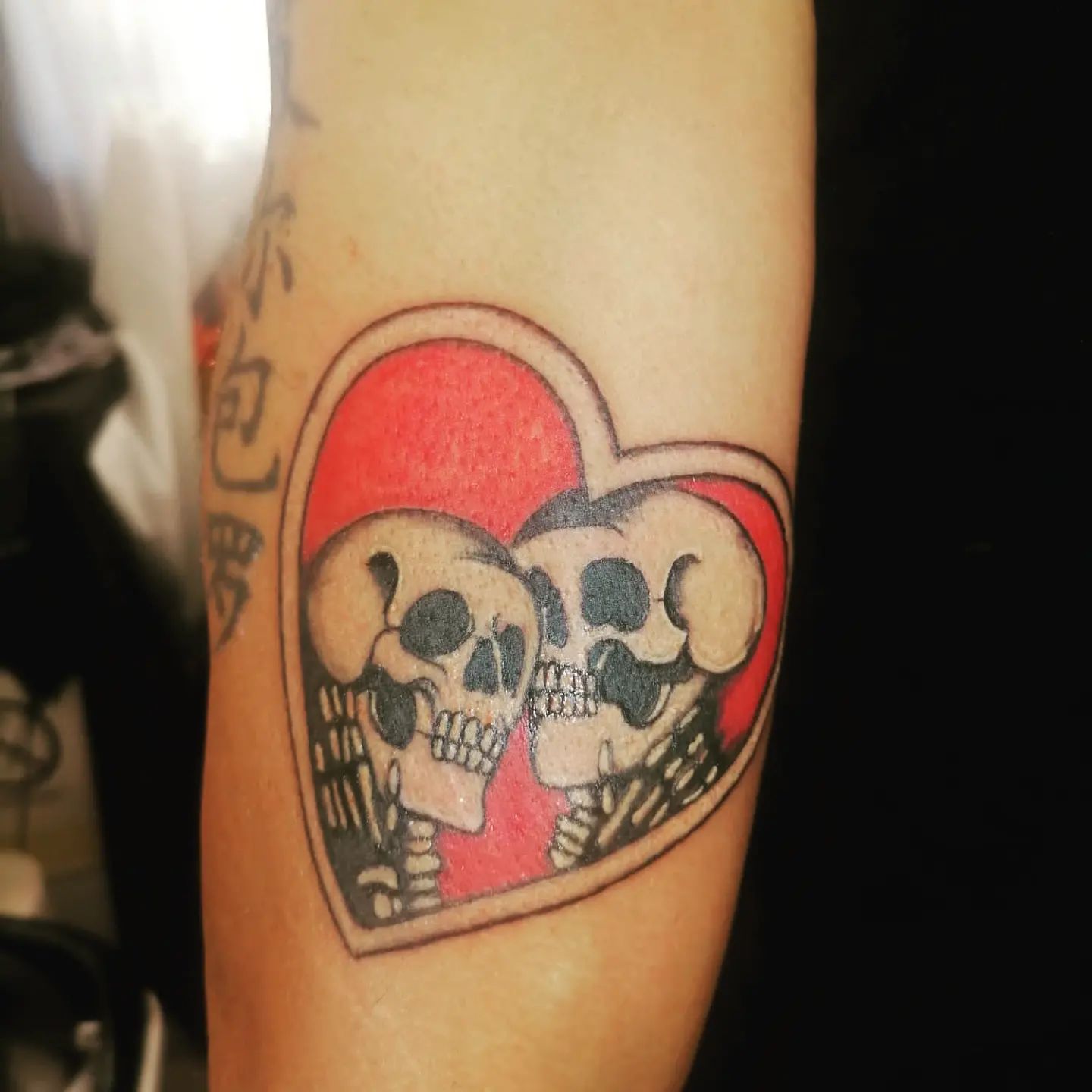 Cráneo Pareja Corazón Tatuaje