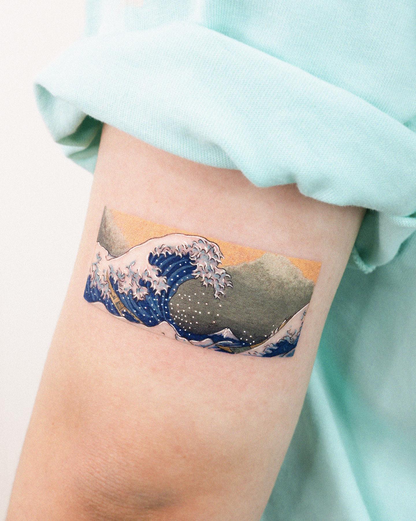 Impresión de tatuaje de Ola Genial