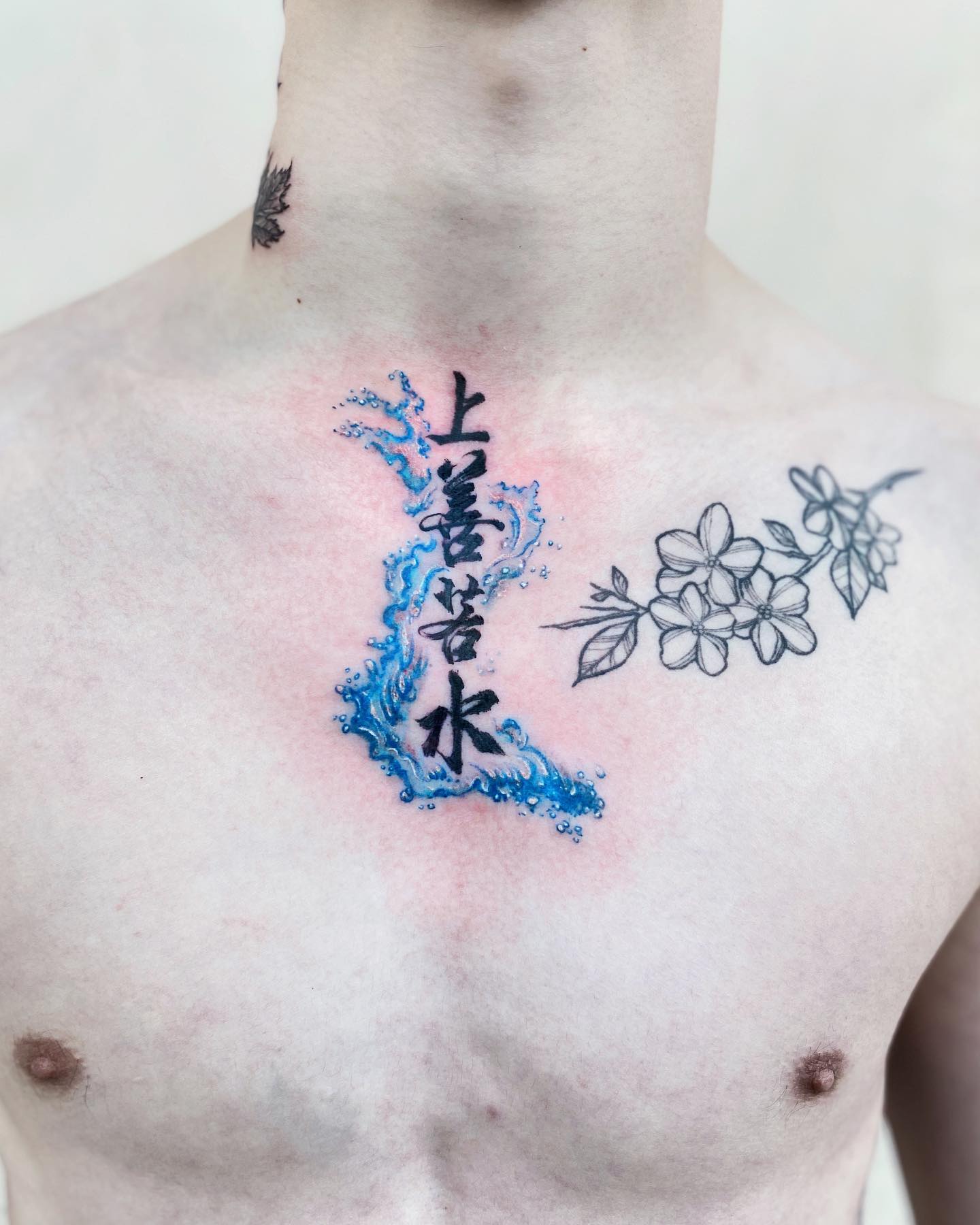 Salpicadura de agua Tatuaje chino