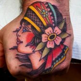 Chica gitana Tatuajes tradicionales americanos
